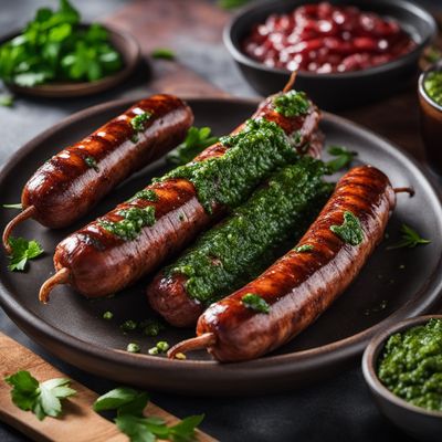 Grilled Argentinian Sausage with Chimichurri Sauce