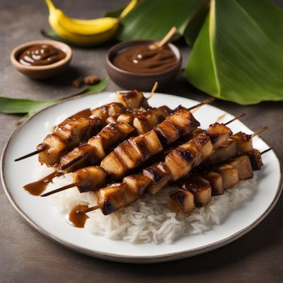 Grilled Banana Skewers with Coconut Caramel Sauce