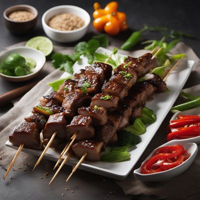 Grilled Beef and Vegetable Skewers