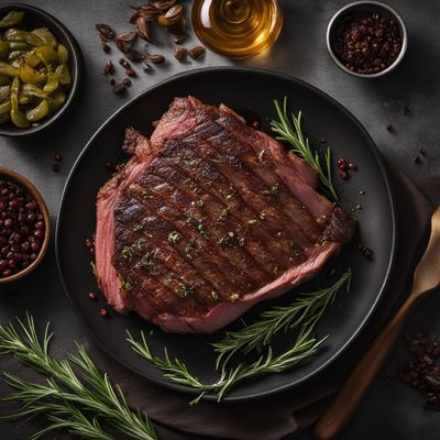 Grilled Beef Ribeye with Caramelized Onions