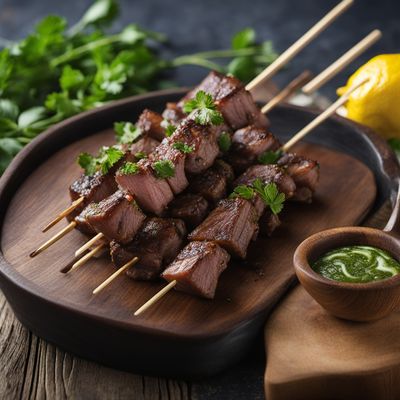 Grilled Beef Skewers with Garlic and Herb Marinade