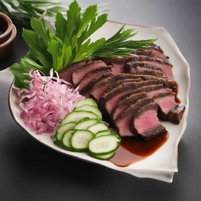 Grilled Beef Tongue with Okinawan Twist