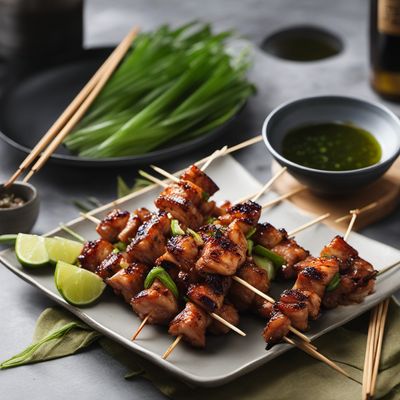 Grilled Chicken Skewers with Scallions