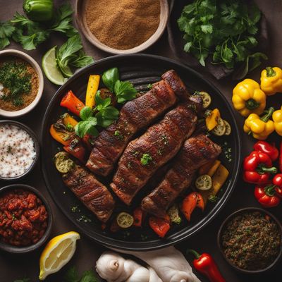 Grilled Meat and Vegetable Platter with Fragrant Spices