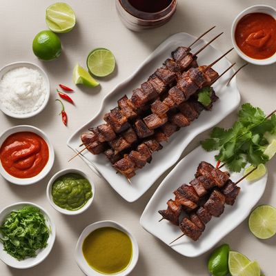 Grilled Peruvian Beef Skewers with Aji Amarillo Sauce