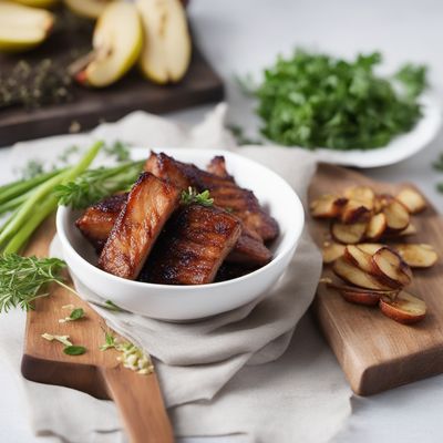 Grilled Pork Belly with English Twist