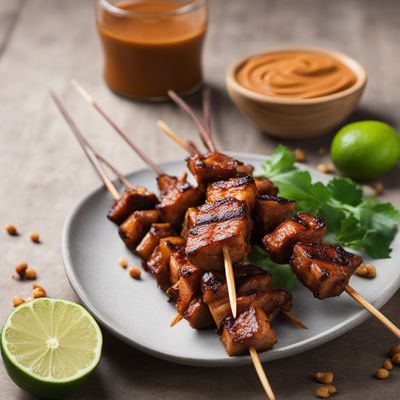 Grilled Suri Skewers with Spicy Peanut Sauce