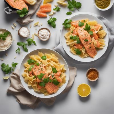 Guamanian-Style Farfalle with Salmon and Coconut Cream Sauce