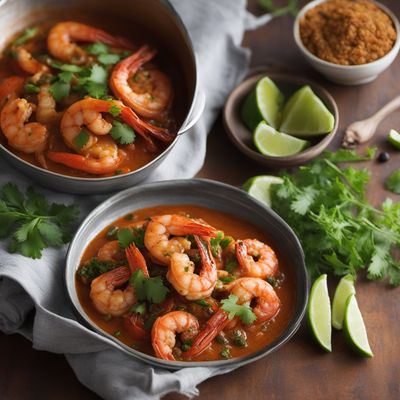 Haitian-style Guanime with Spiced Shrimp