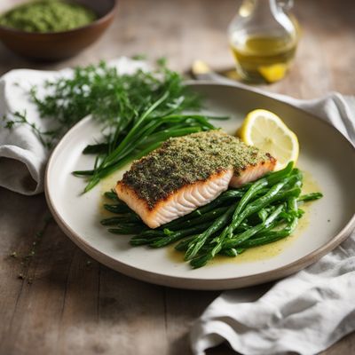 Herb-Crusted Cod with Lemon Butter Sauce