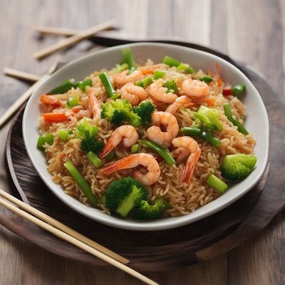 Hokkien Fried Rice with Shrimp and Vegetables