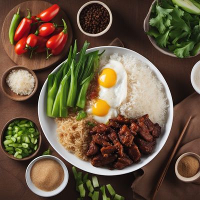 Homemade Longsilog with Garlic Fried Rice and Sunny-Side Up Eggs