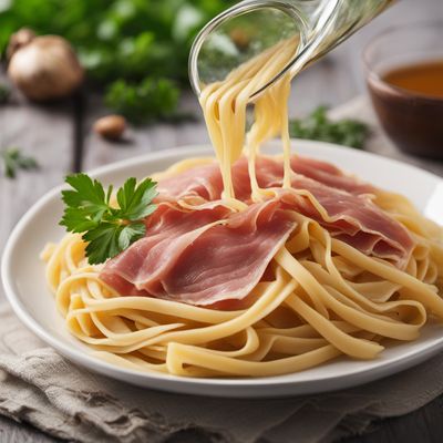 Homemade Pasta with Croatian Ham