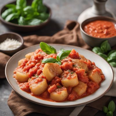 Homemade Potato Gnocchi with Creamy Tomato Sauce