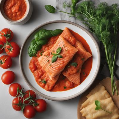 Homemade Salmon Ravioli with Creamy Tomato Sauce