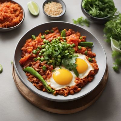 Huevos Motuleños with a Korean Twist