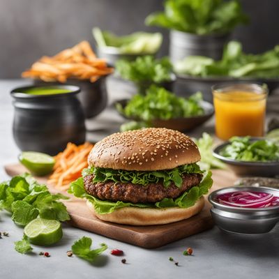 Hyderabadi Spicy Lamb Burger