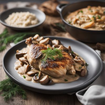 Icelandic-style Chicken with Mushroom Sauce