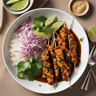 Indonesian Chicken Satay with Peanut Sauce