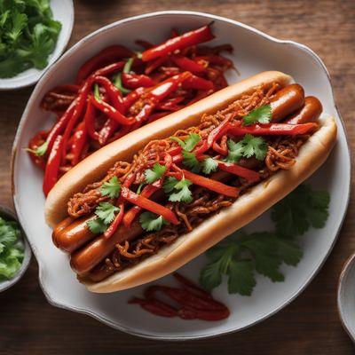 Indonesian Chinese Style Spicy Hot Dog