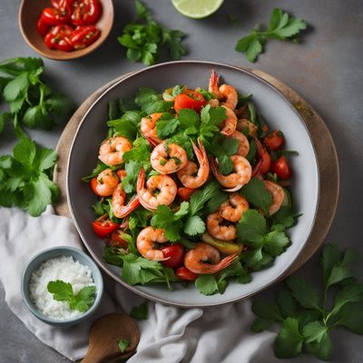 Iranian-style Spicy Shrimp Salad