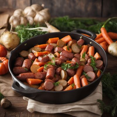 Jan in de Zak - Dutch Oven-Baked Sausage and Vegetable Dish