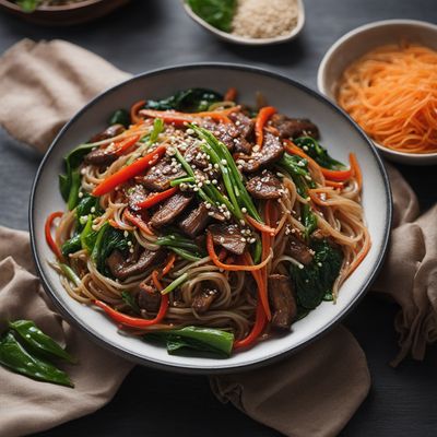 Japchae - Korean Glass Noodle Stir-Fry