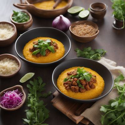 Javanese-style Cornmeal with Spiced Meat Sauce