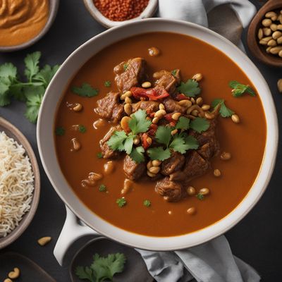 Jinbole with Spiced Lamb and Peanut Sauce