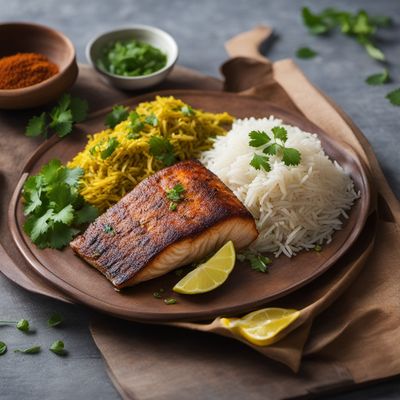 Kashmiri Spiced Halibut with Fragrant Rice