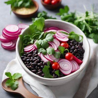 Kashmiri-style Black Salad with Yogurt Dressing