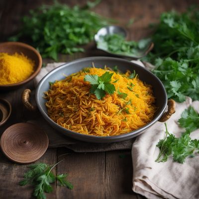 Kateh with Saffron and Herbs