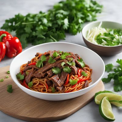 Kazakh-style Beef Stir-Fry with Noodles