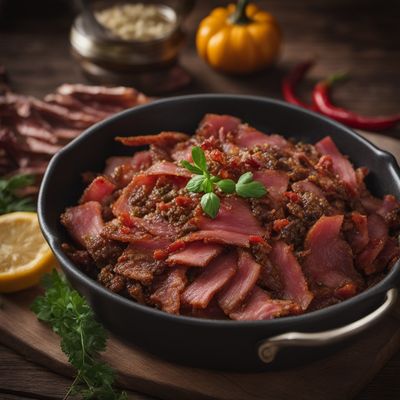 Kazakh-style Venison with Cheese and Bacon