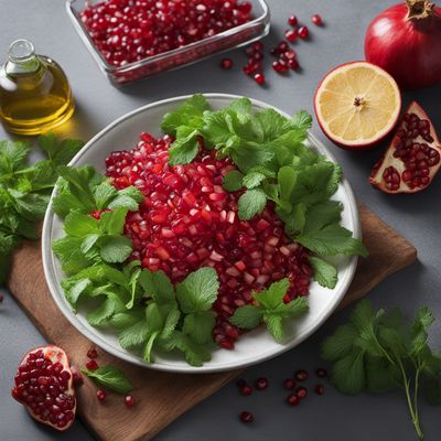 Khazar Salad with Pomegranate Dressing