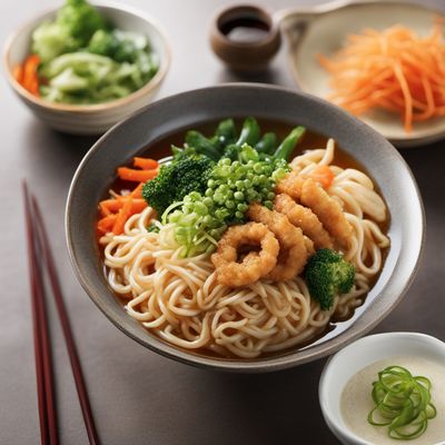 Kijoyu Udon with Tempura Vegetables