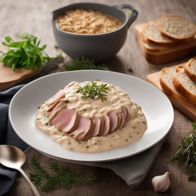 Kloppschinken with Creamy Mushroom Sauce