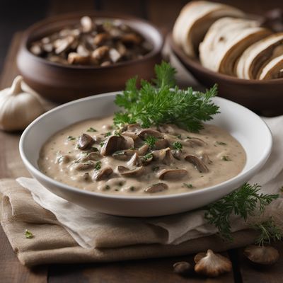 Kraljevski Pljukanci with Creamy Mushroom Sauce