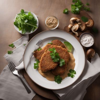 Krüstchen Schnitzel with Mushroom Sauce