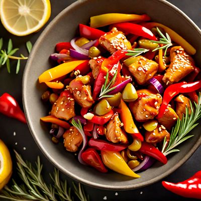 Kung Pao Chicken with a Greek Twist