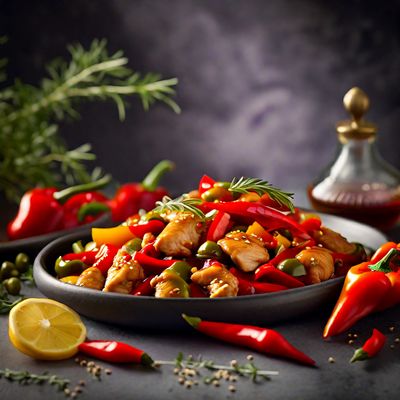 Kung Pao Chicken with a Greek Twist