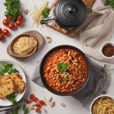 Kyrgyz-style Pasta e Fagioli with Mussels