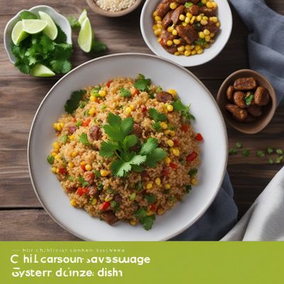 Lao-style Corn and Sausage Fried Rice