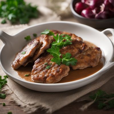 Latvian-style Pork Cutlets with Creamy Mushroom Sauce