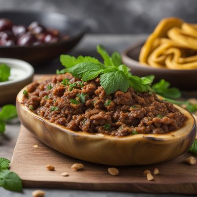 Lebanese Stuffed Eggplant Fattah