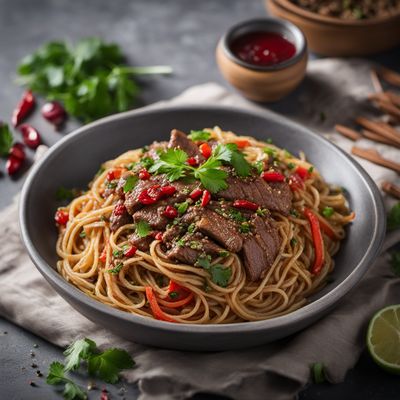 Lebanese-style Stir-Fried Noodles with Beef