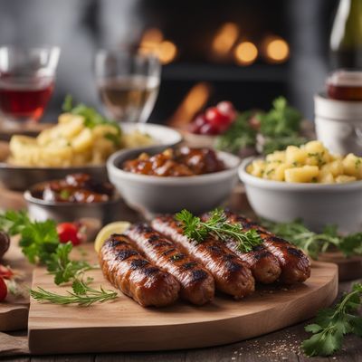 Lëtzebuerger Grillwurscht with Potato Salad