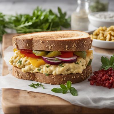 Levantine-style Scrambled Egg Sandwich