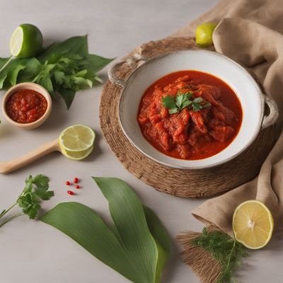 Liboké de poisson with Spicy Tomato Sauce