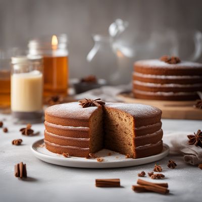 Lithuanian Honey Cake with Spiced Cream